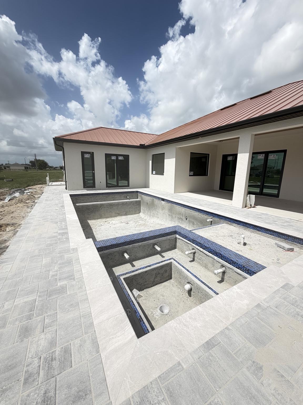 Pool under construction